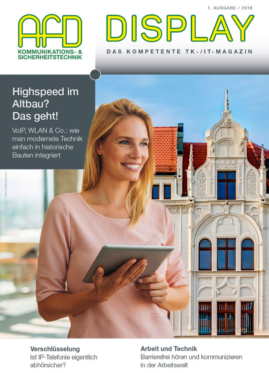 Grafik: Titelseite Display, Ausgabe 1 / 2018