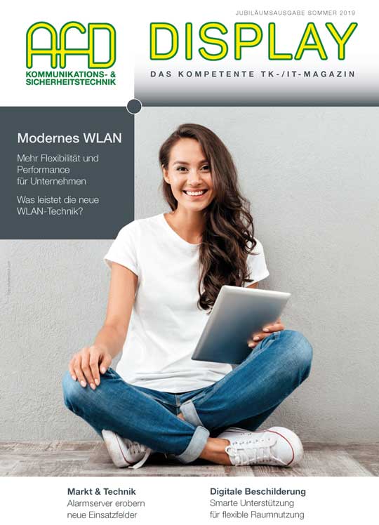 Grafik: Titelseite Display, Jubiläumsausgabe Sommer 2019
